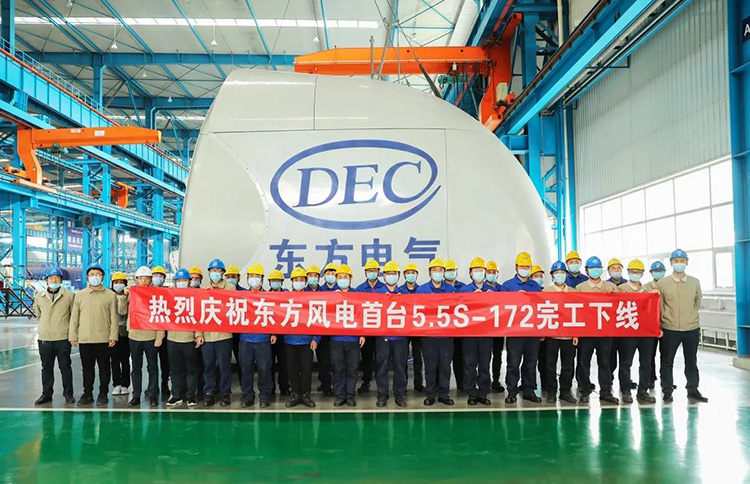 開啟“6MW時代”！國內(nèi)陸上單機(jī)容量最大風(fēng)電機(jī)組下線